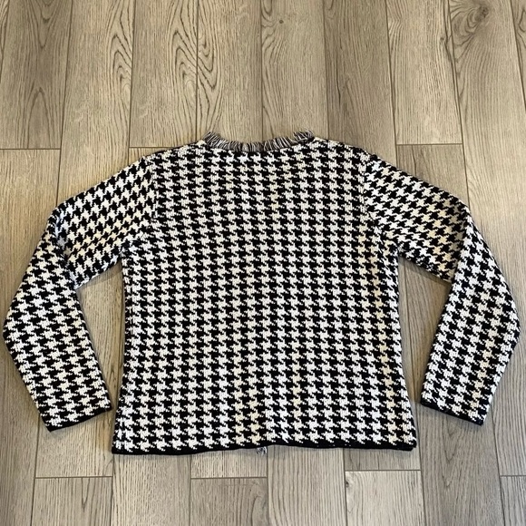 Worthington Sweater Blazer Women’s Size Medium Houndstooth Stretch Fit Jacket - Picture 8 of 15